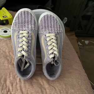 Vans Lilac Corduroy Sneakers with White Laces